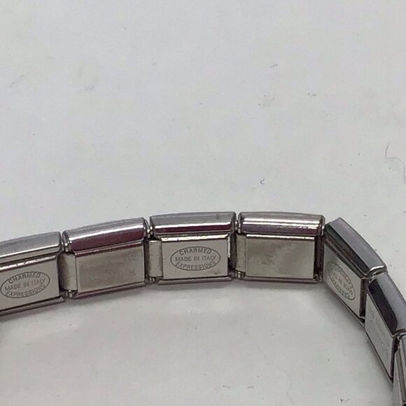 Zoppini Italy Stainless Steel Bracelet Gold Accents 9 Charms - Picture 5 of 9